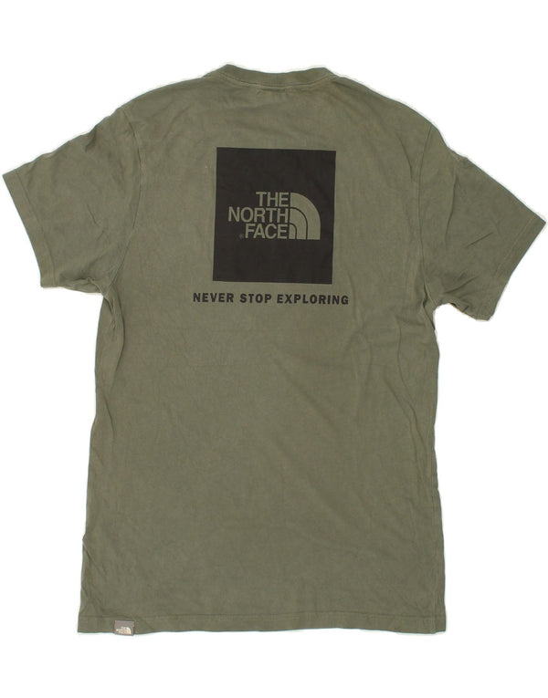 THE NORTH FACE Mens Graphic T-Shirt Top Small Khaki Cotton
