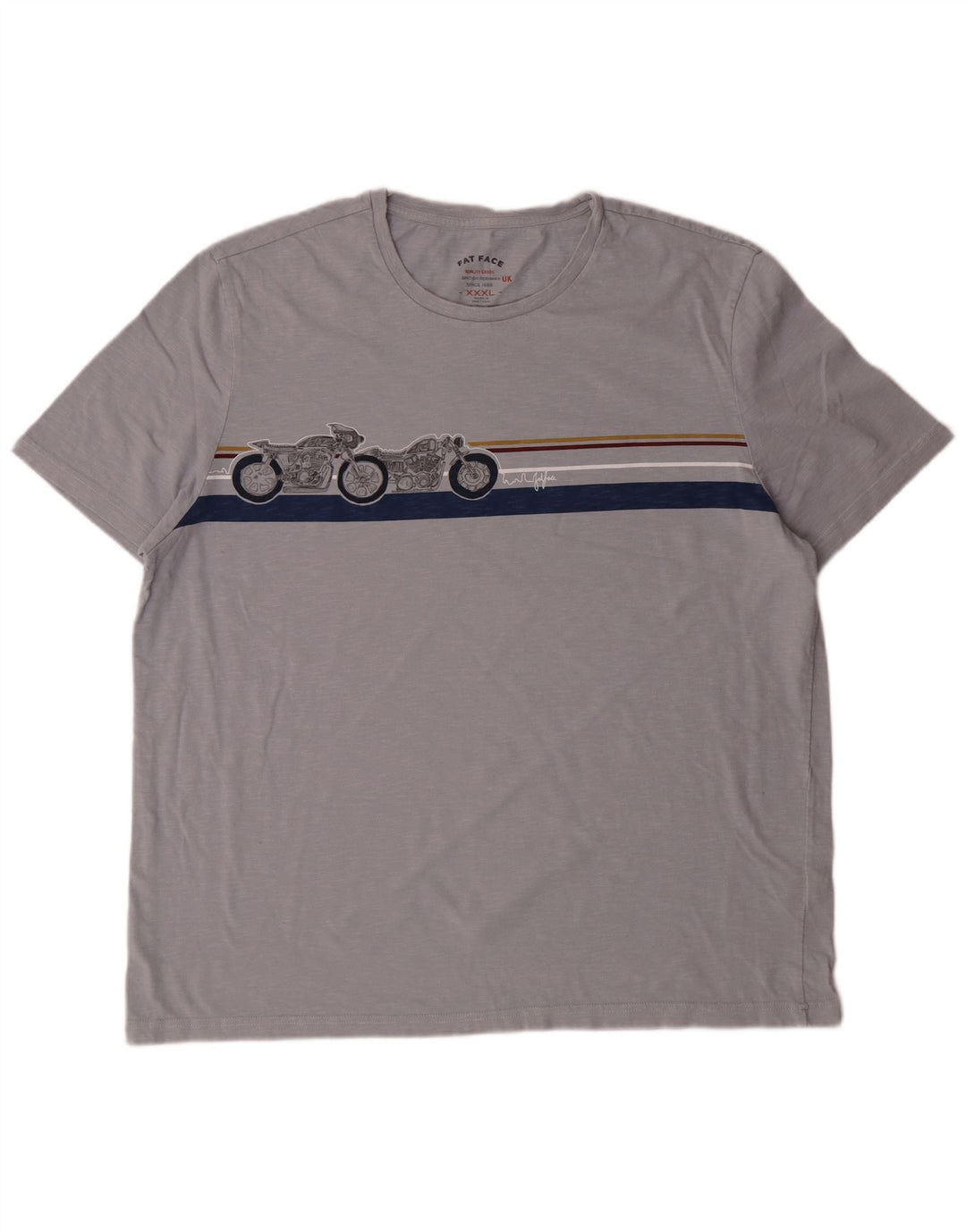 Fat Face Ženska majica s grafičkim motivima 3XL siva pamučna motociklistička majica