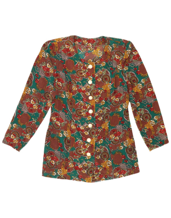 Vintage ženska košulja bluza UK 10 malih raznobojnih cvjetnih