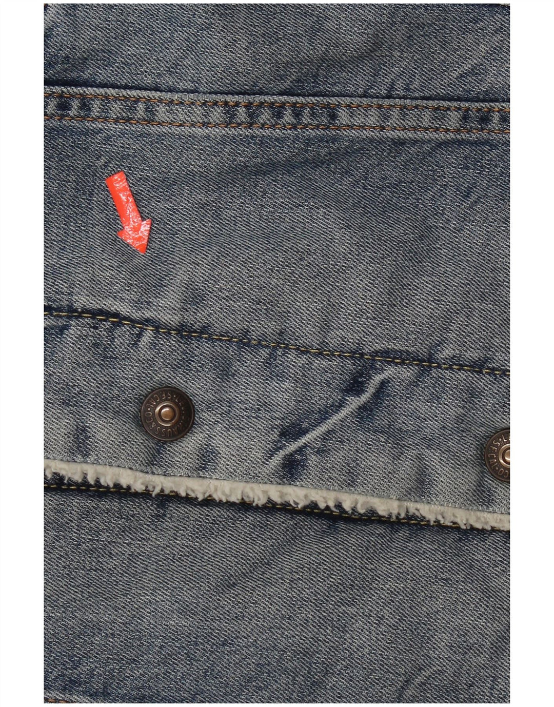 Levi's muška Sherpa traper jakna UK 36 Small Blue Cotton