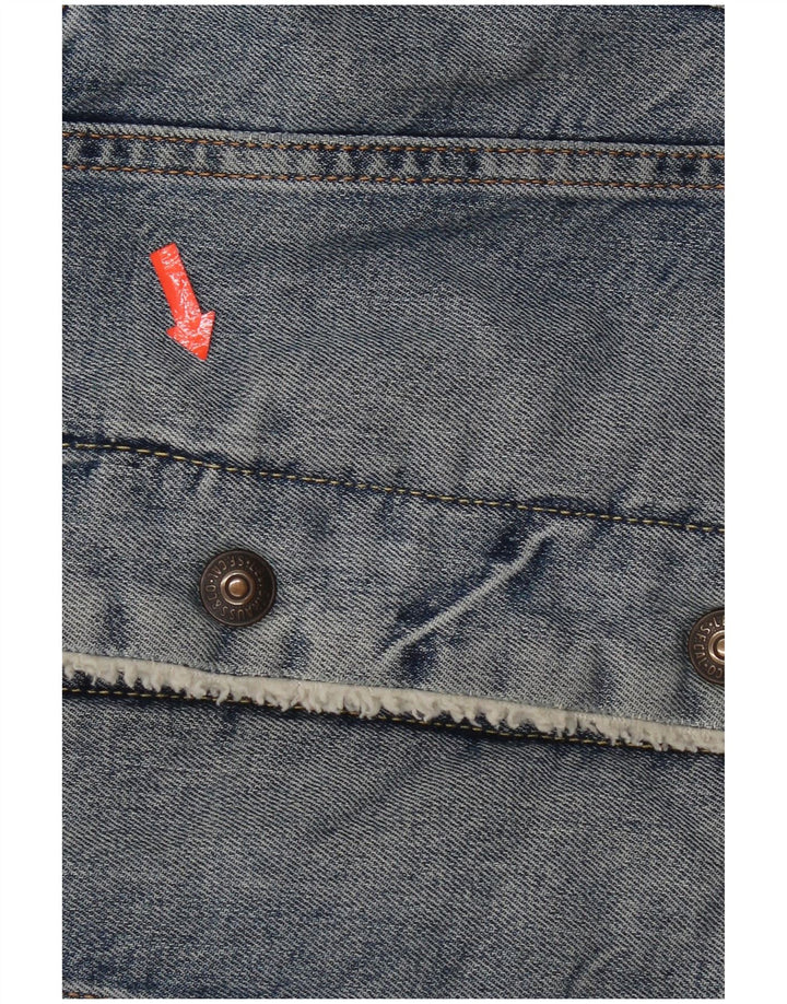 Levi's muška Sherpa traper jakna UK 36 Small Blue Cotton