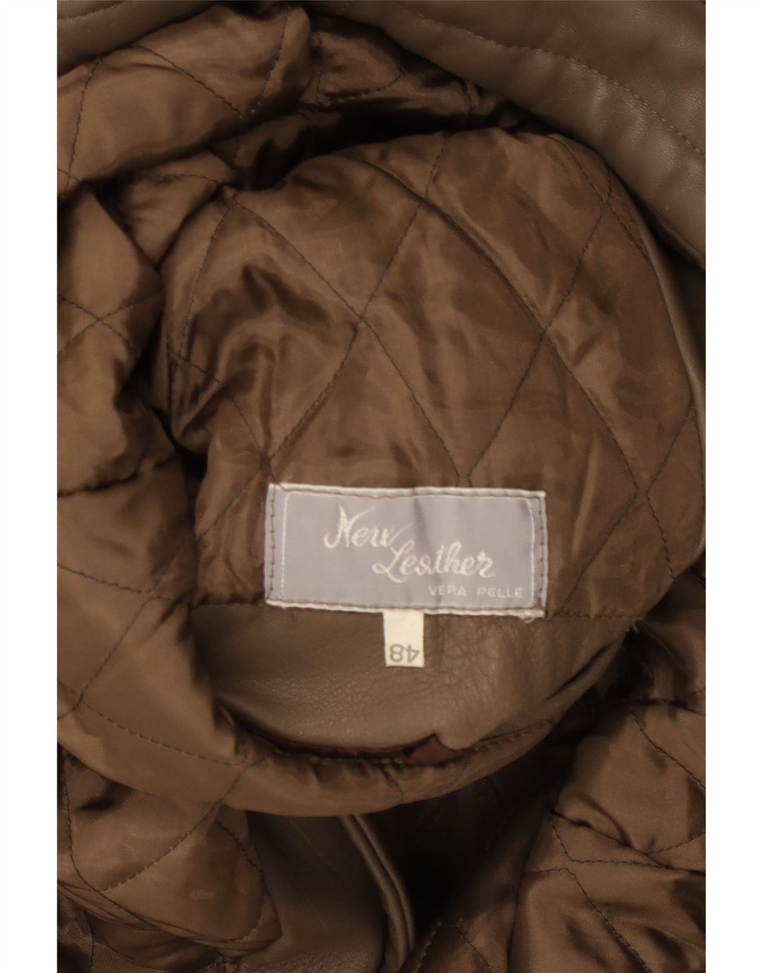 VINTAGE muška kožna jakna IT 48 Srednje smeđa koža