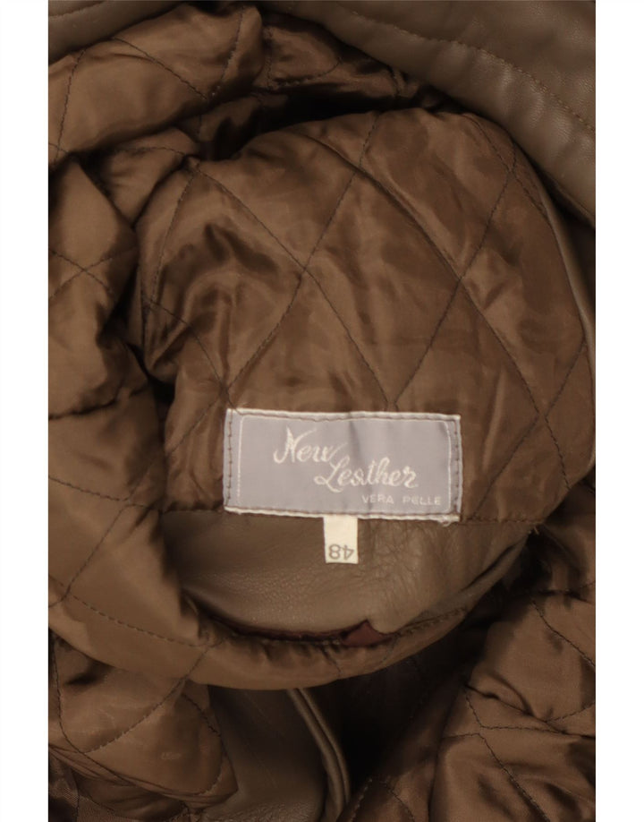 VINTAGE muška kožna jakna IT 48 Srednje smeđa koža