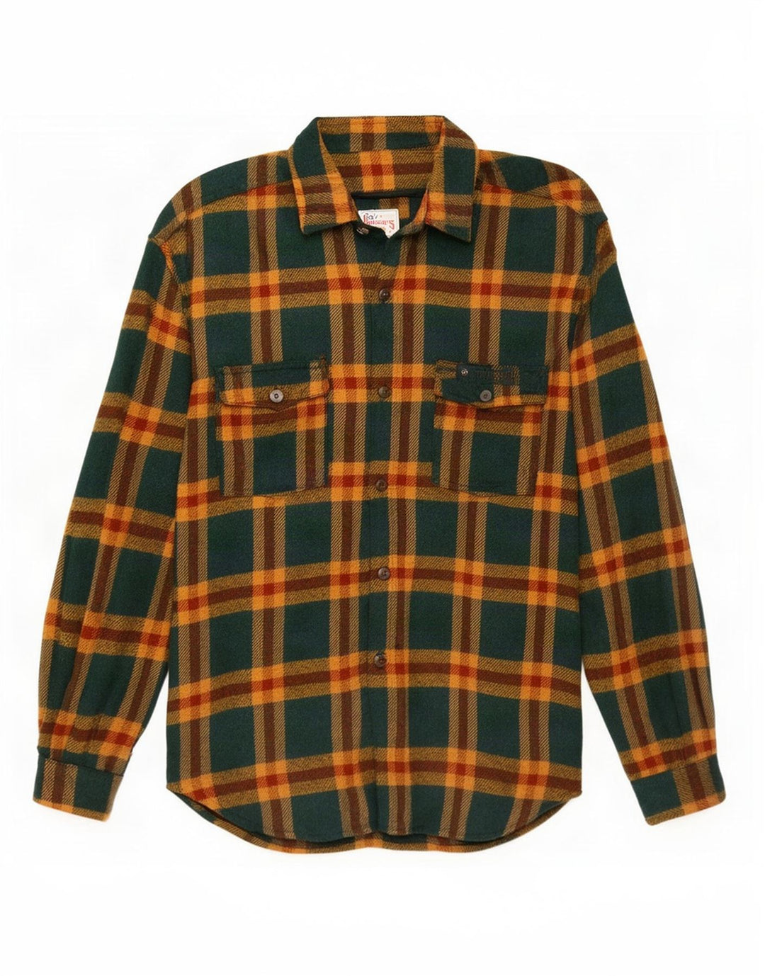 Roy Rogers Muška majica s flanelskom majicom s velikim zelenim karirama