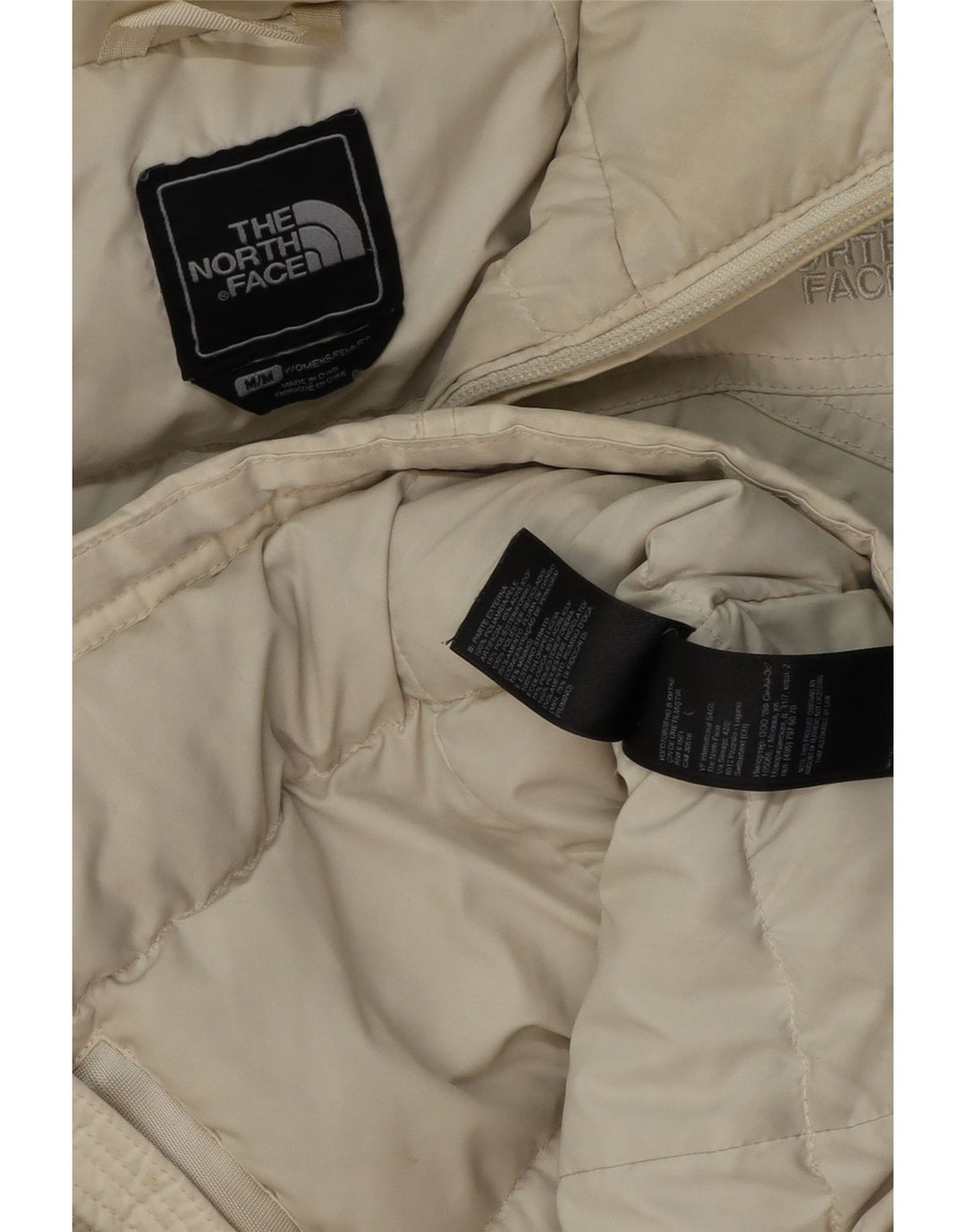 THE NORTH FACE Ženska podstavljena jakna s kapuljačom UK 14 srednje bijele boje
