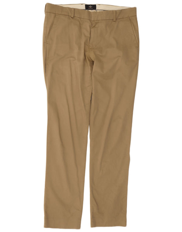 Dockers muške ravne chino hlače W34 L34 Beige Cotton