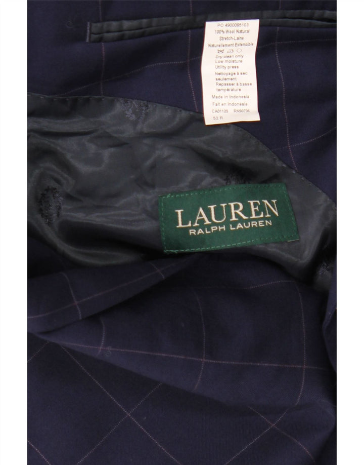 Ralph Lauren muška jakna sa 2 gumba IT 52 veliki tamnoplavi karirani vuneni