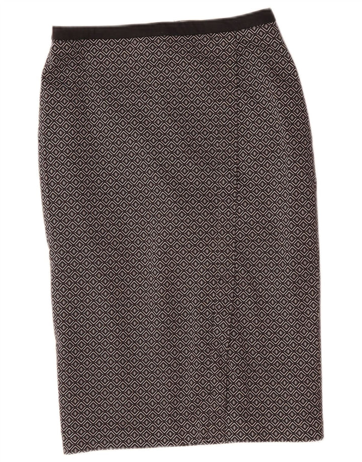 Oasis ženska midi suknja UK 10 mala W29 crna geometrijska