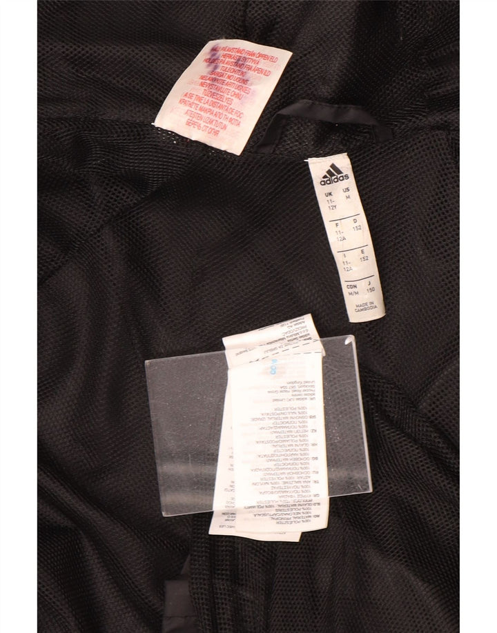 Adidas kišna jakna s kapuljačom za dječake 11-12 godina crna najlonska