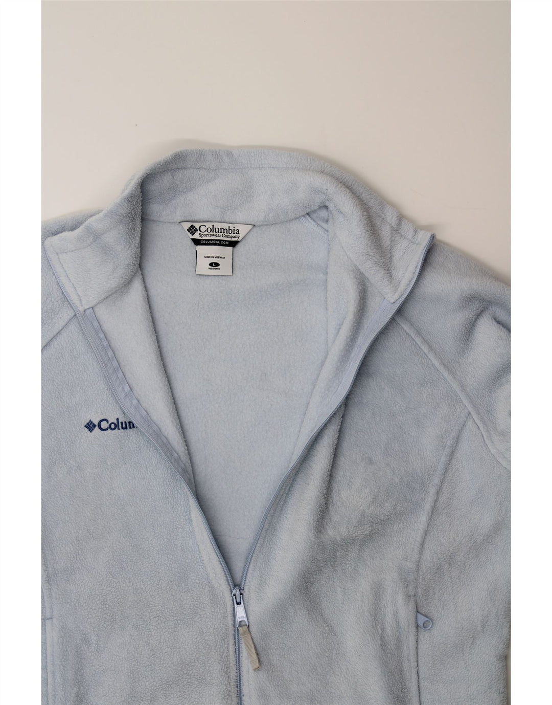COLUMBIA Womens Fleece Jacket UK 16 Large Blue Polyester Vintage Columbia and Second-Hand Columbia from Messina Hembry 