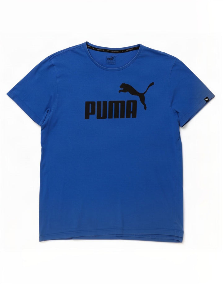 Puma muška majica s grafičkim motivima 2XL plavi pamuk