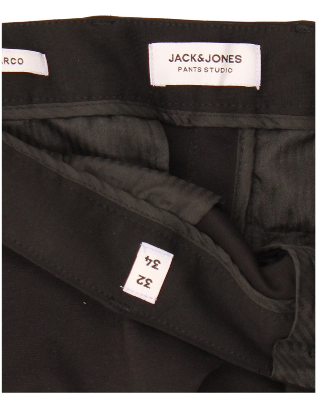Jack & Jones muške uske chino hlače Marco W32 L34 crni poliester
