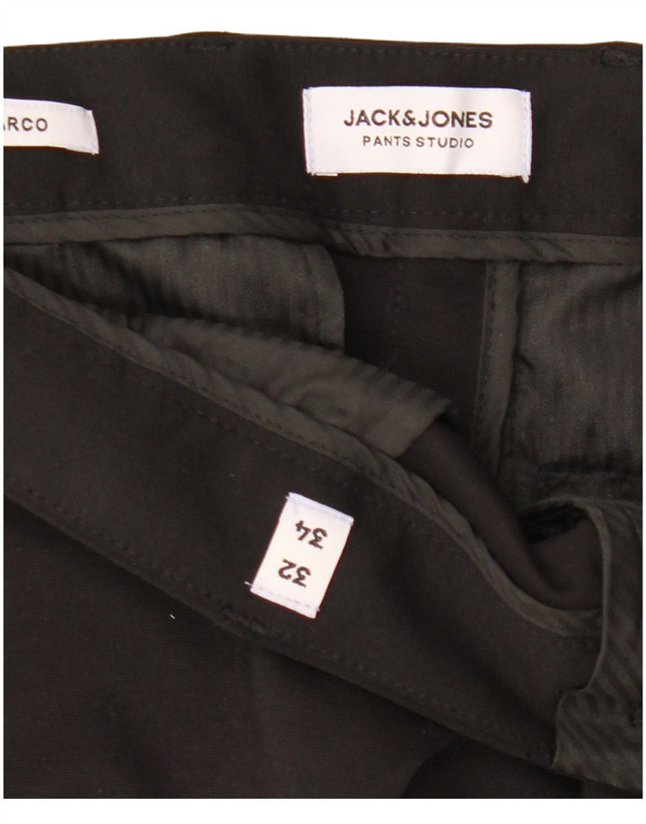 Jack & Jones muške uske chino hlače Marco W32 L34 crni poliester