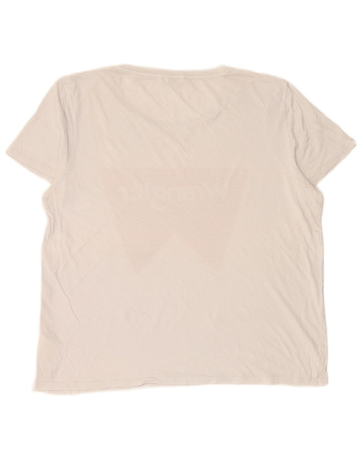 WRANGLER Ženska prevelika majica s kratkim rukavima UK 18 XL Bijeli pamuk