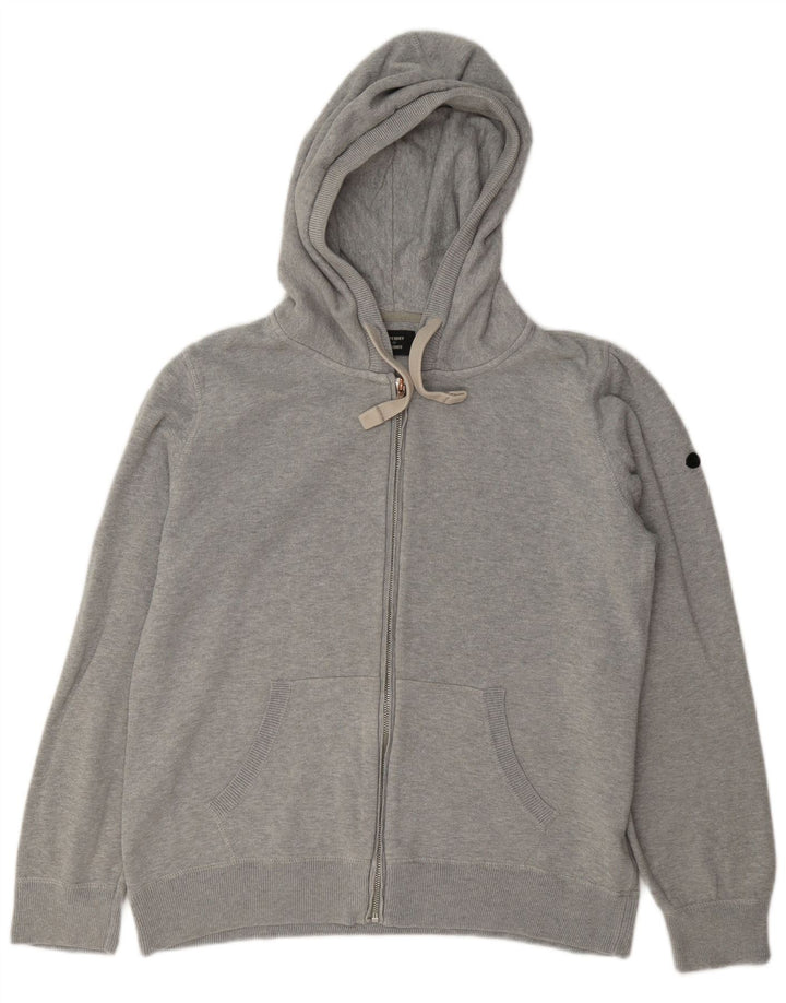 Superdry ženski pulover s kapuljačom s patentnim zatvaračem UK 14 veliki sivi
