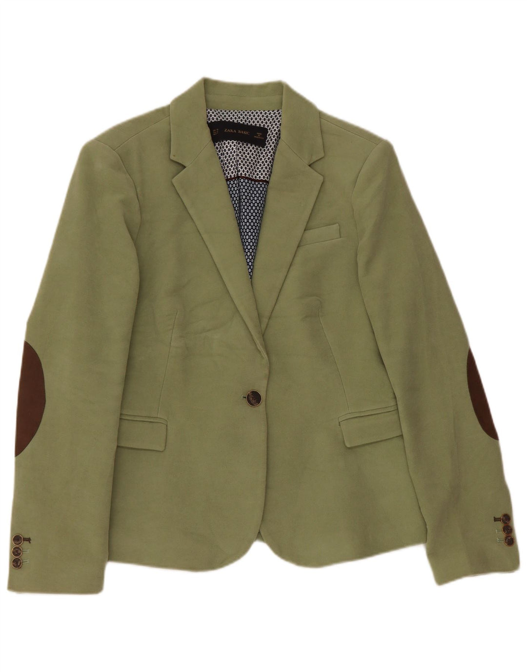 Zara ženski sako sa 1 gumbom, UK 18 XL, zeleni pamuk