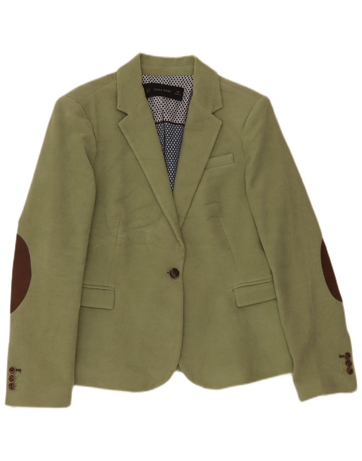 Zara ženski sako sa 1 gumbom, UK 18 XL, zeleni pamuk