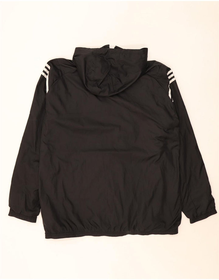 Adidas muška kišna jakna s kapuljačom UK 42 XL crni poliester