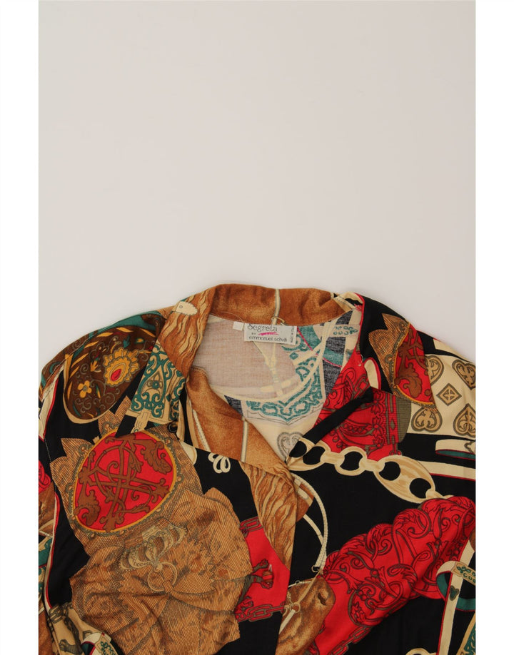 EMMANUEL SCHVILI Womens Oversized Shirt Blouse IT 40 Small Multicoloured Vintage Emmanuel Schvili and Second-Hand Emmanuel Schvili from Messina Hembry 