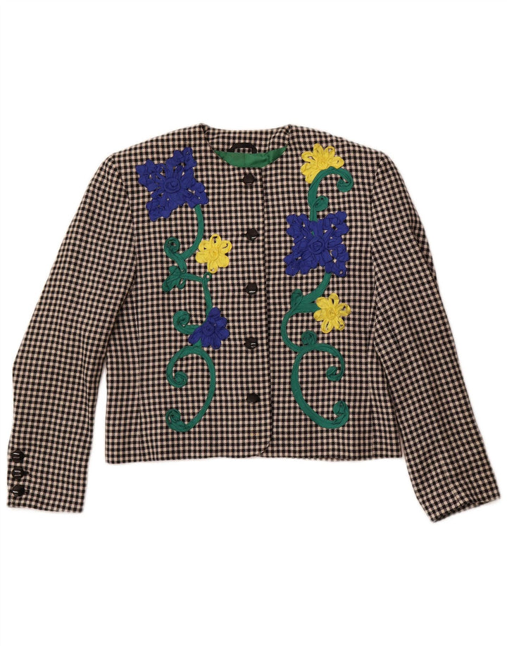 PORTARA Ženska skraćena jakna sako s 5 gumba EU 38 srednje crne boje