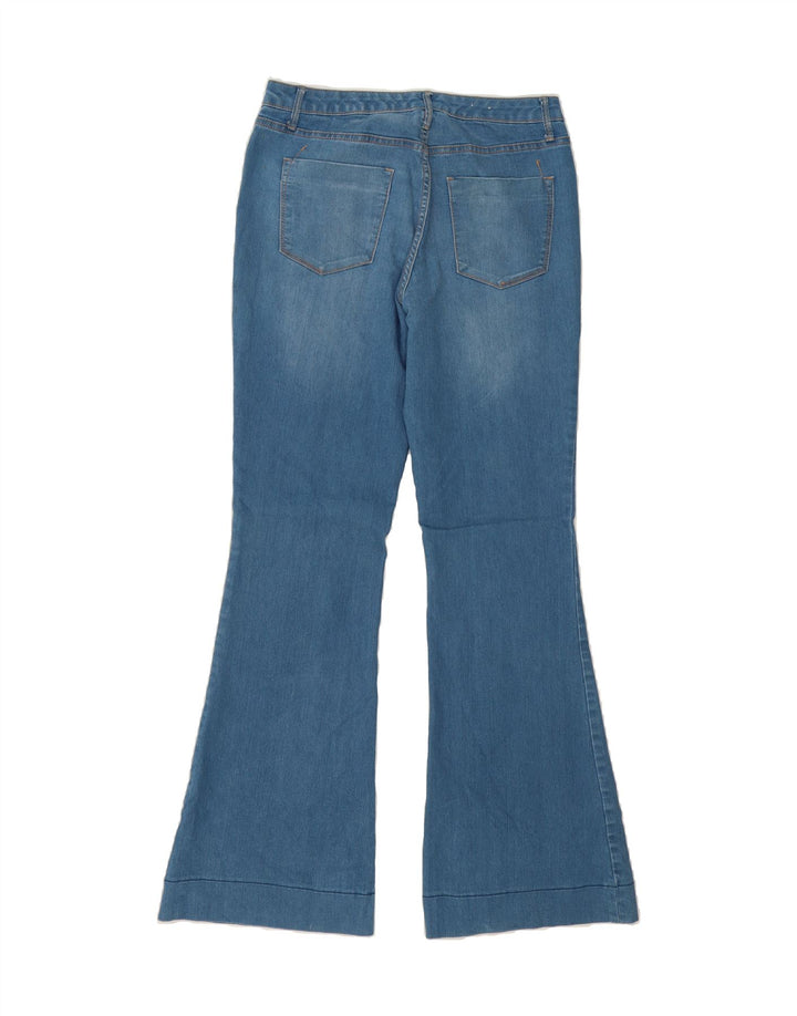 MOSSIMO Womens High Rise Flared Jeans US 10 Medium W34 L33 Blue Cotton Vintage Mossimo and Second-Hand Mossimo from Messina Hembry 
