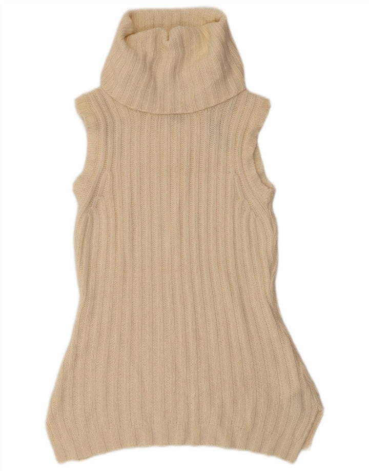 Massimo Dutti Ženski pulover bez rukava na rol izrez UK 12 Srednje bež
