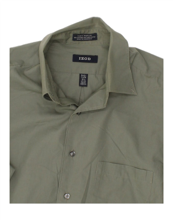 IZOD Mens Easy Care Shirt Size 15 1/2 Medium Grey Cotton Vintage Izod and Second-Hand Izod from Messina Hembry 