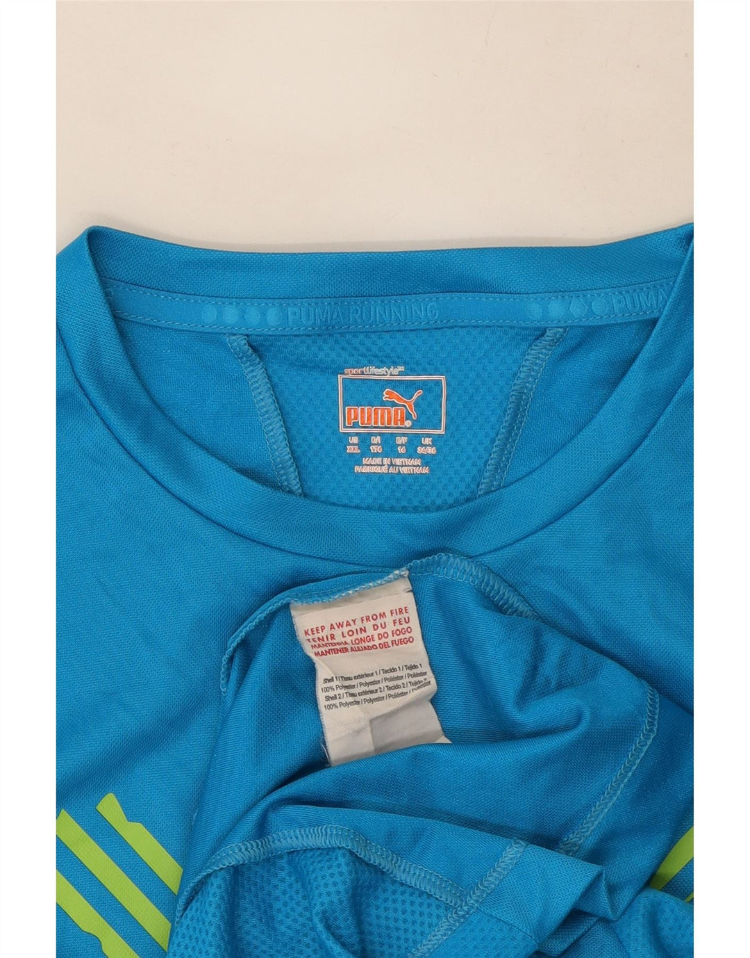 Puma Boys Graphic T-Shirt Top 15-16 Years Blue Poliester