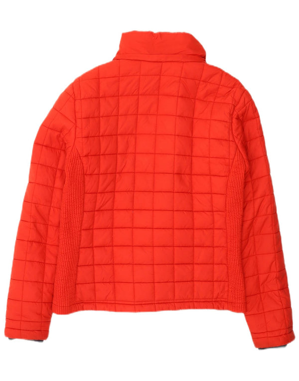 Superdry ženska podstavljena jakna UK 14 Veliki crveni najlon
