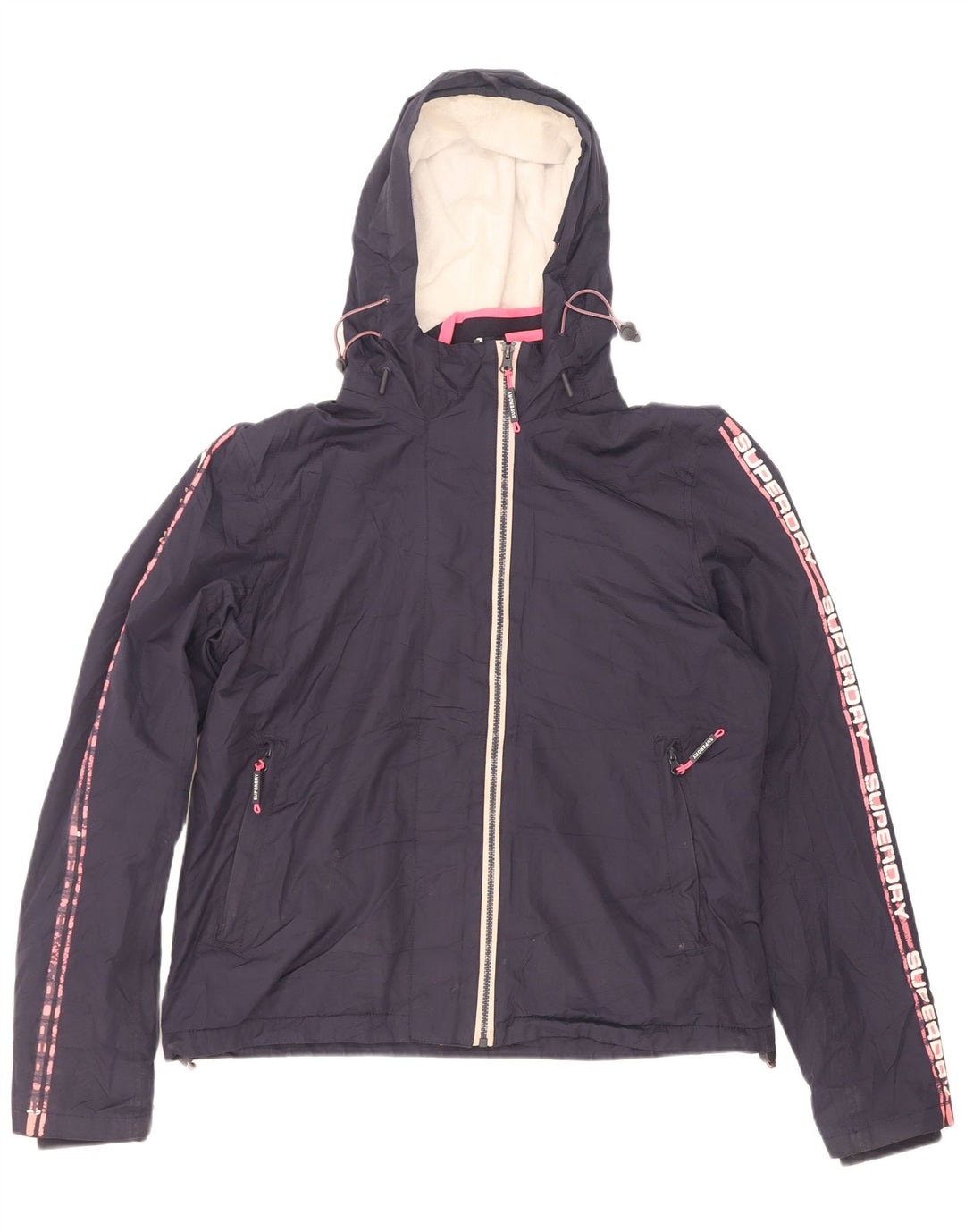 Superdry ženska jakna s grafičkom vjetrovkom UK 16 velika tamnoplava