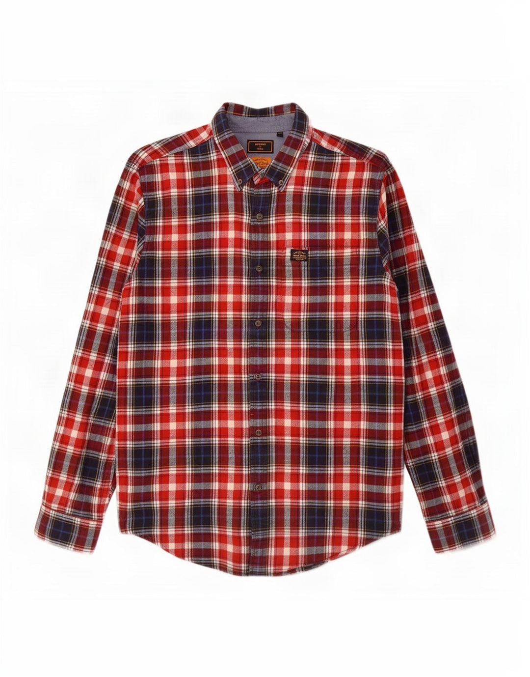 Superdry muška flanelska košulja XL crveni karirani pamuk