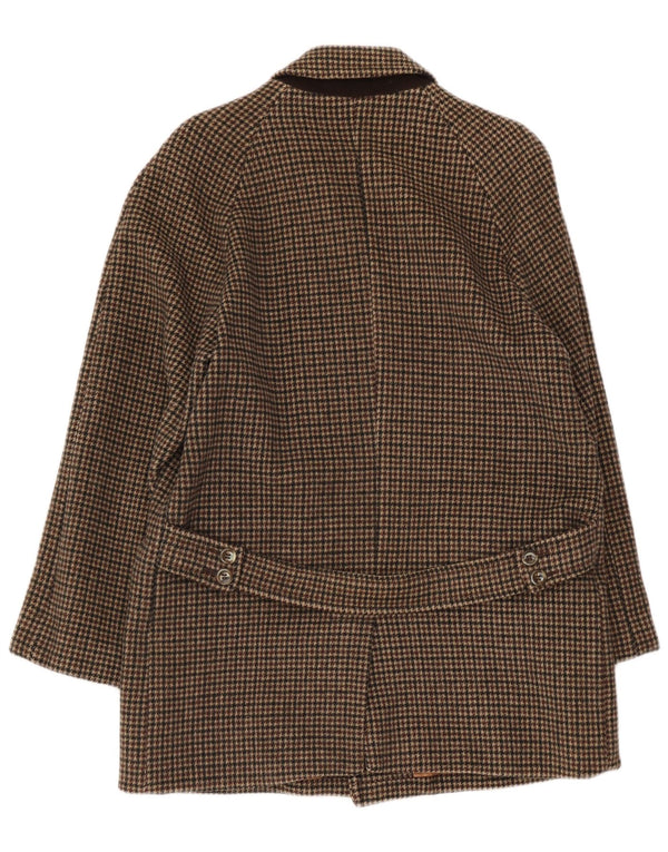 Vintage muški kaput UK 36 Small Brown Houndstooth