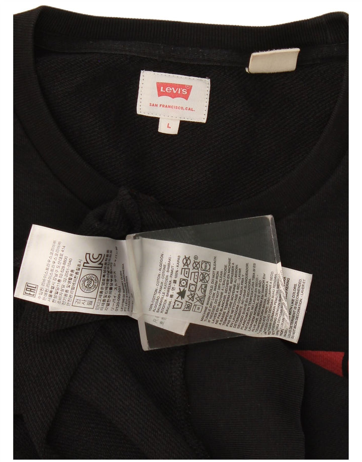 Levi's muška majica s grafičkim motivima, veliki crni pamuk