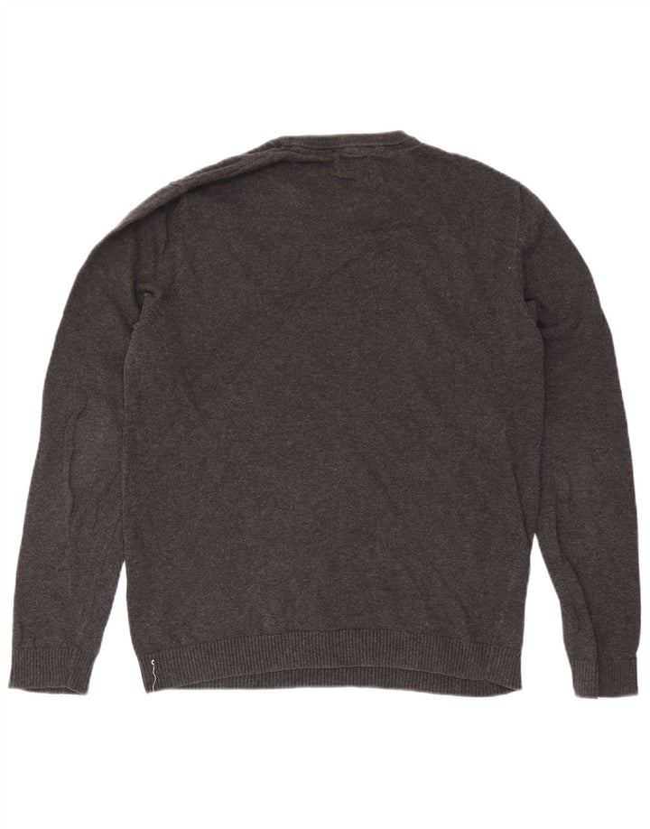 Jack & Jones muški džemper s okruglim izrezom, srednje sivi pamuk