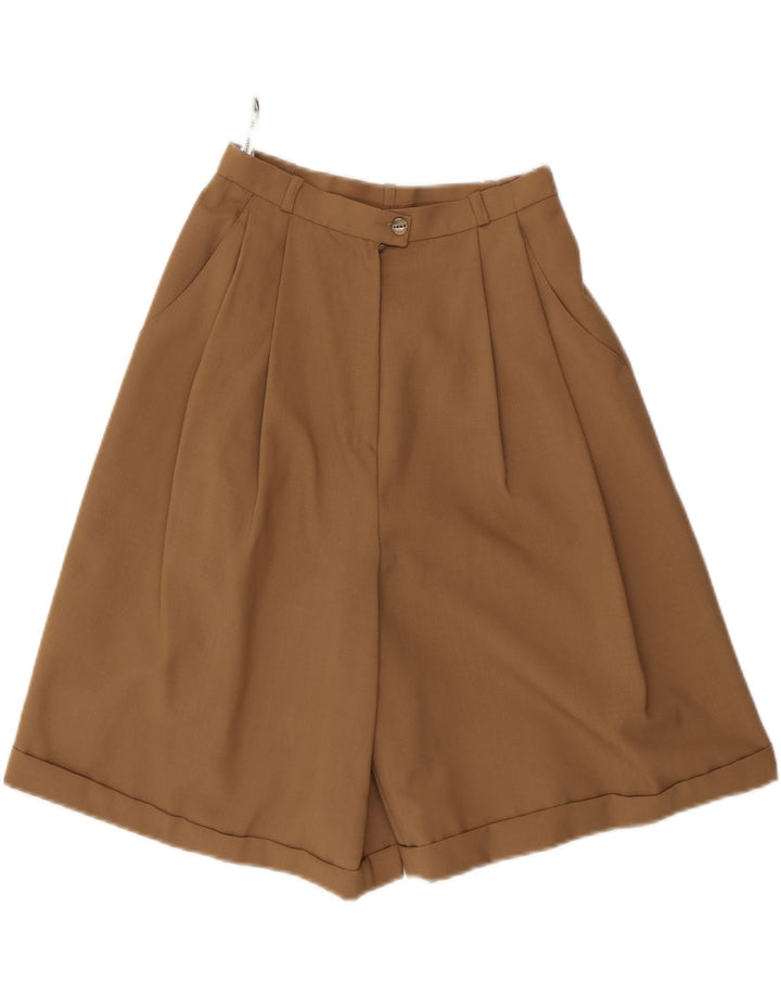 VINTAGE ženske kratke chino hlače visokog struka IT 36 XS W24 smeđi poliester