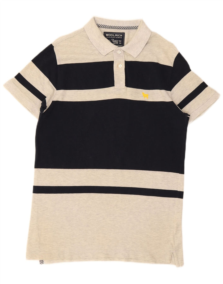 Woolrich muška polo majica srednje sive boje, pamuk