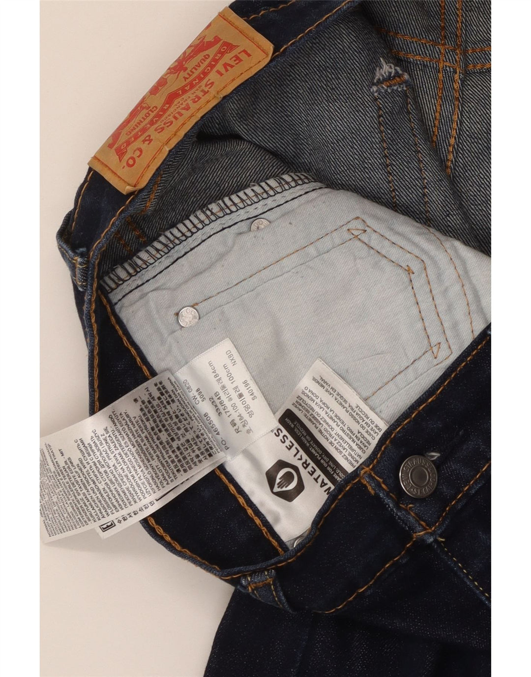 LEVI'S muške 510 uske traperice W33 L32 tamnoplavi pamuk