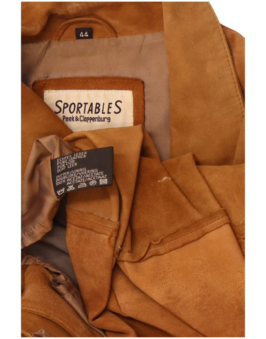 SPORTSKA ODJEĆA Ženska jakna od brušene kože IT 44 srednje smeđe patchwork kože