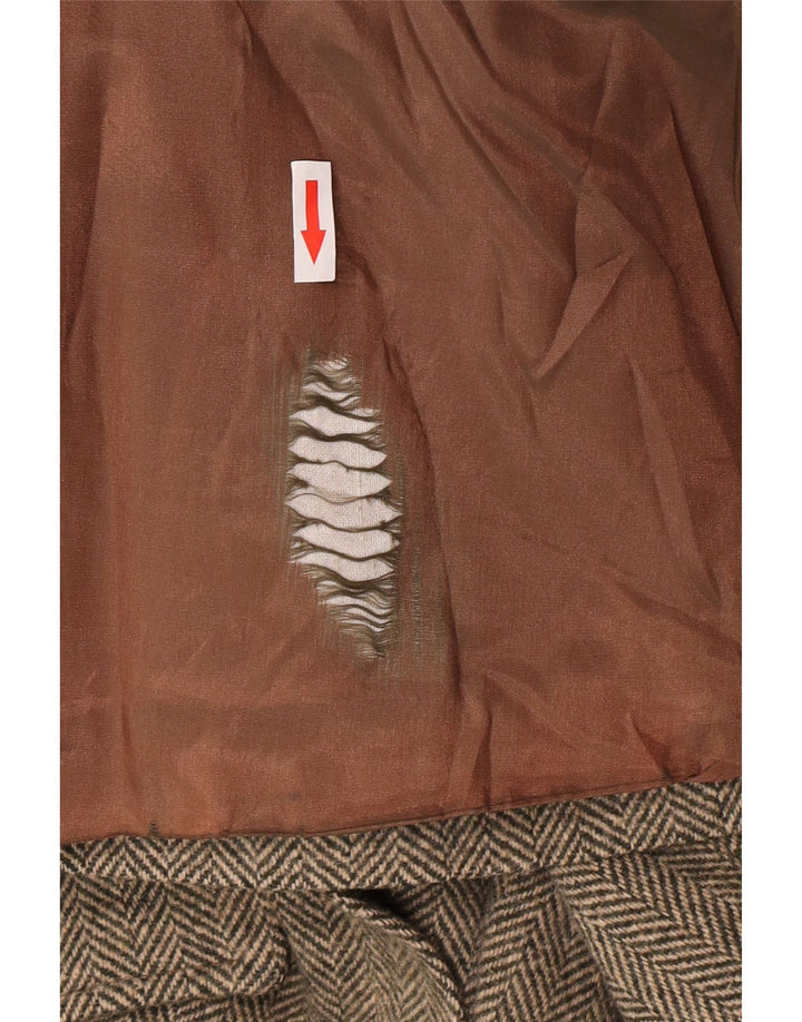 Vintage ženski sako jakna UK 12 Srednje zelena klasična riblja kost