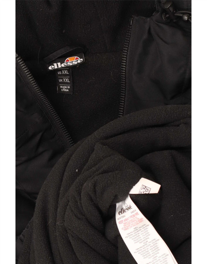 Muška anorak jakna s kapuljačom Ellesse UK 44 2XL crni poliester