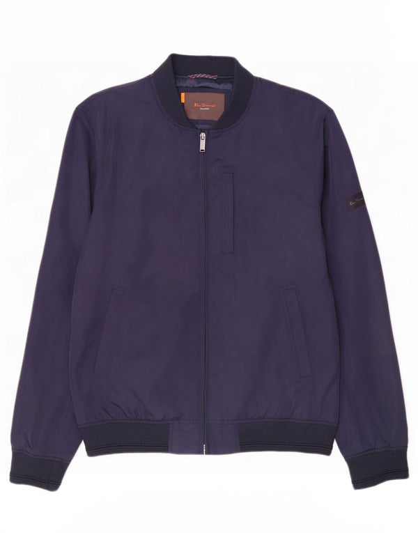 Ben Sherman muška bomber jakna UK 40 veliki tamnoplavi poliester
