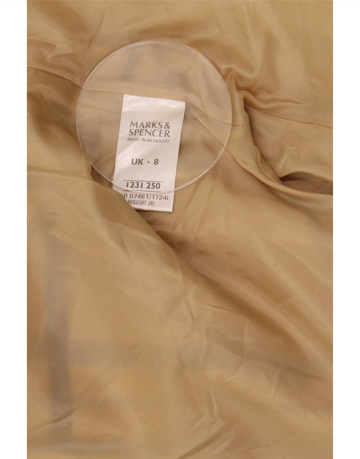 Marks & Spencer ženski kaput UK 8 mali bež karirani poliester