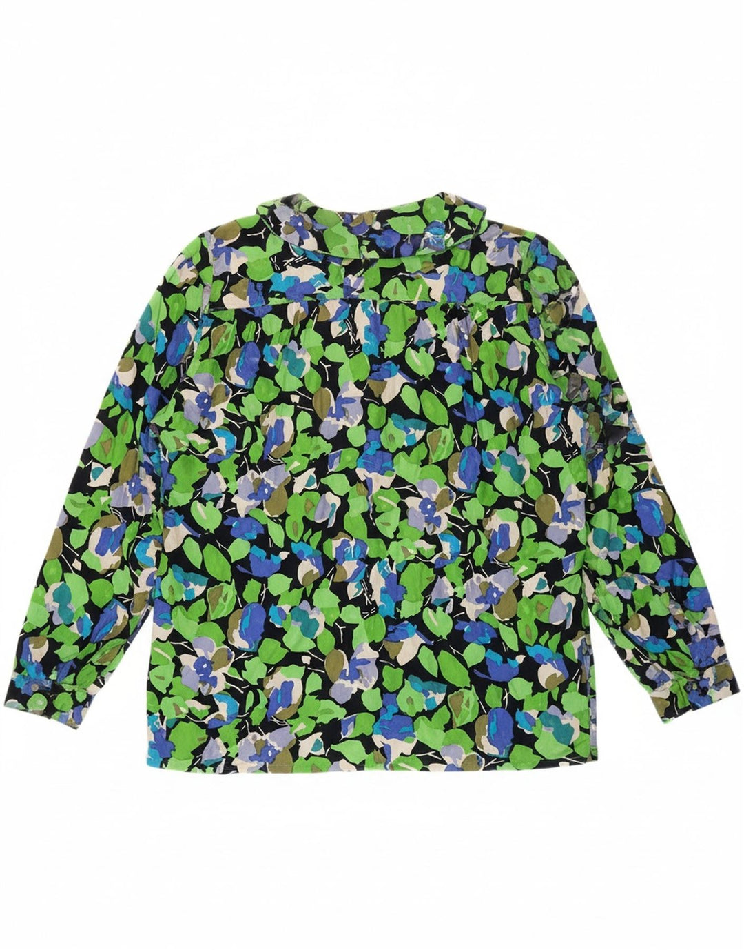 VINTAGE Womens Shirt Blouse UK 14 Medium Multicoloured Floral
