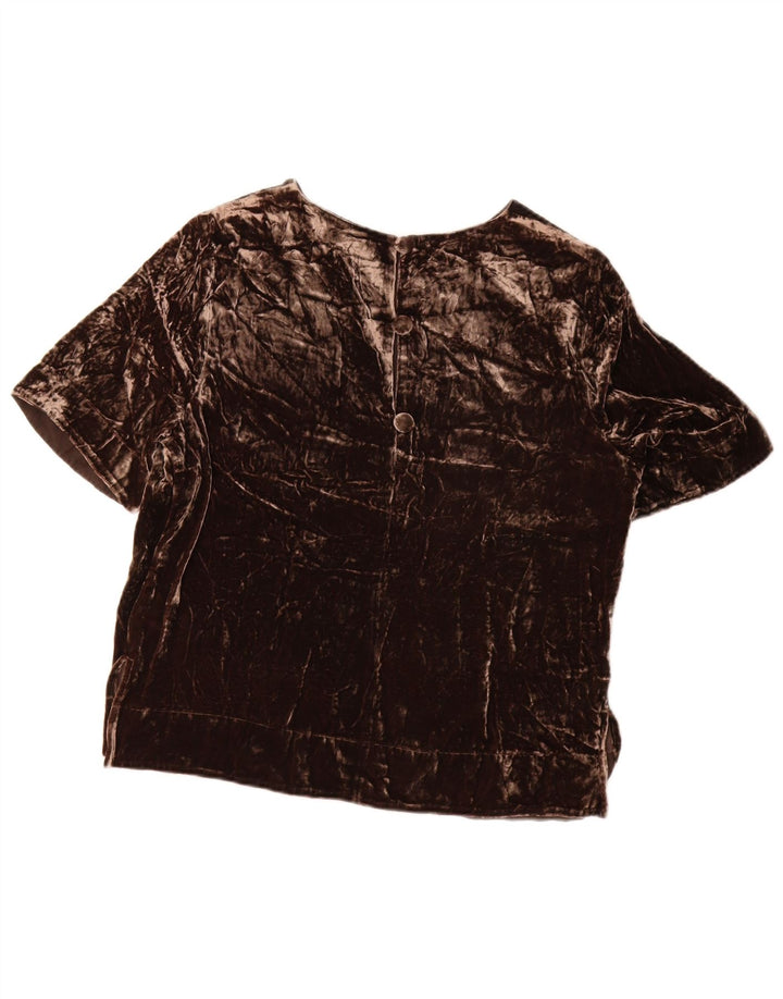 Marks & Spencer Ženska autograph bluza od velura Top UK 10 Small Brown