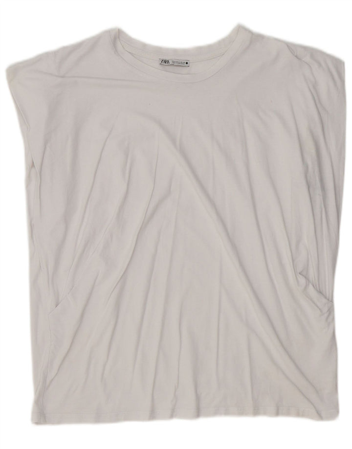 Zara ženska prevelika majica kratkih rukava UK 10 Small White