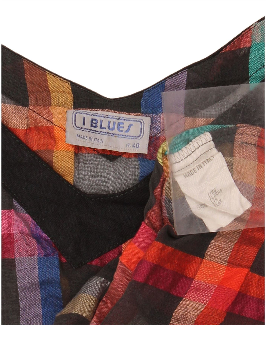 I BLUES Ženska bluza Top IT 40 Small Multicolored Check Linen