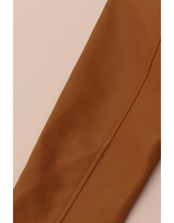 Zara ženska jakna od umjetne kože UK 10 Small Beige Poliester