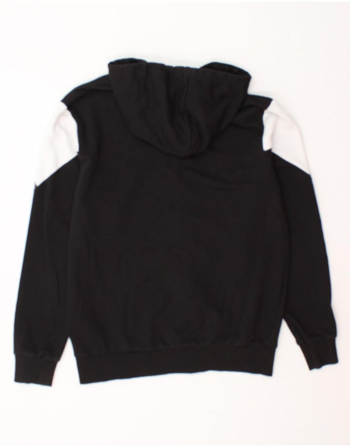 PUMA Mens Zip Hoodie Sweater Medium Black Colourblock Cotton Vintage Puma and Second-Hand Puma from Messina Hembry 