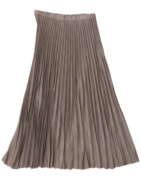 H&M ženska plisirana suknja s noževima EU 38 srednje veličine W28 sivi poliester s ptičijim zubima