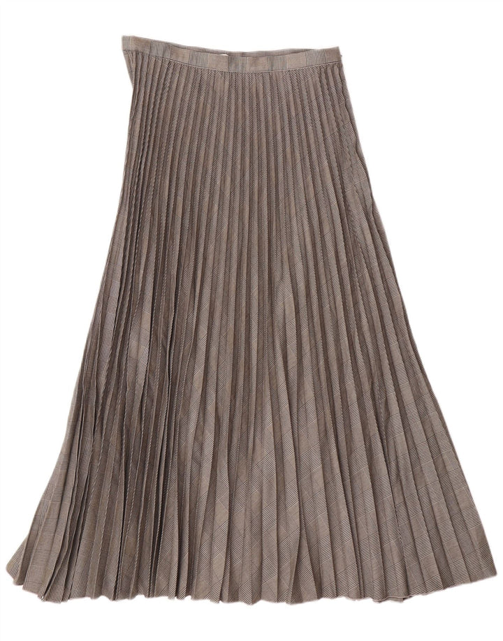 H&M ženska plisirana suknja s noževima EU 38 srednje veličine W28 sivi poliester s ptičijim zubima